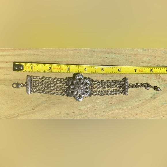 Brighton retired Rosalie shine pebbled flower multi strand statement bracelet - Picture 1 of 5